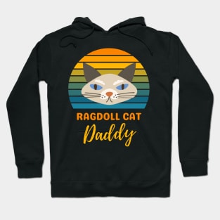 Ragdoll Cat Daddy Vintage Sunset, Funny Cat Daddy, Cat Lover Hoodie